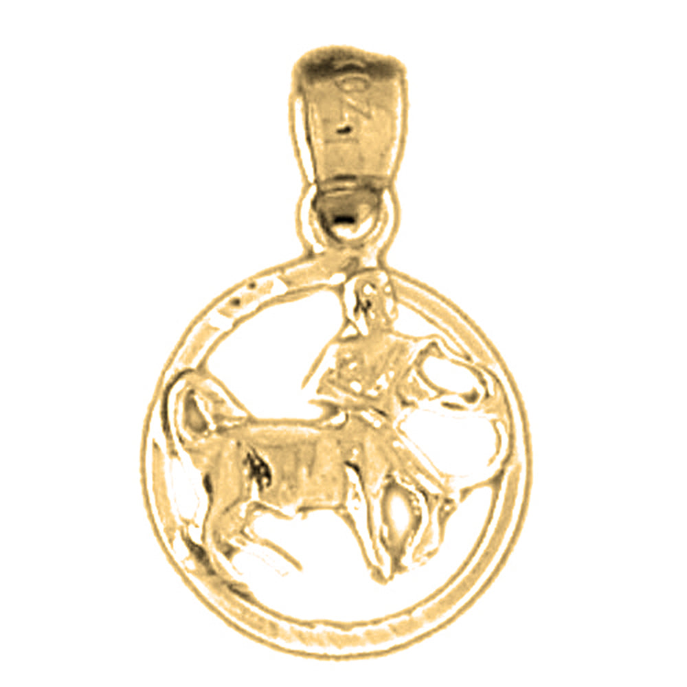 14K or 18K Gold Zodiac - Sagittarius Pendant