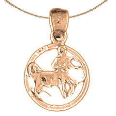 14K or 18K Gold Zodiac - Sagittarius Pendant