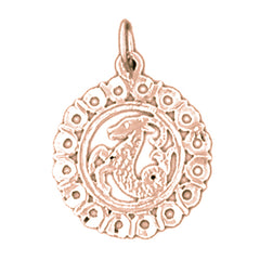 14K or 18K Gold Zodiac - Capricorn Pendant