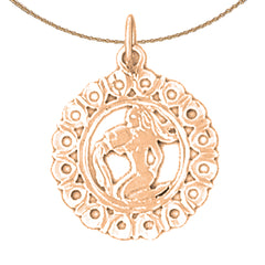 14K or 18K Gold Zodiac - Aquarius Pendant
