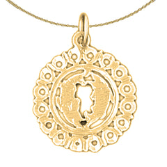 14K or 18K Gold Zodiac - Pisces Pendant