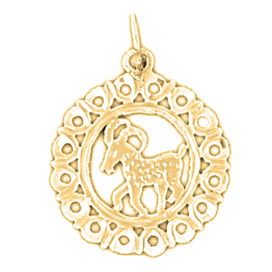 14K or 18K Gold Zodiac - Aries Pendant