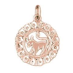 14K or 18K Gold Zodiac - Taurus Pendant