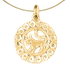 14K or 18K Gold Zodiac - Taurus Pendant