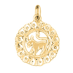 14K or 18K Gold Zodiac - Taurus Pendant