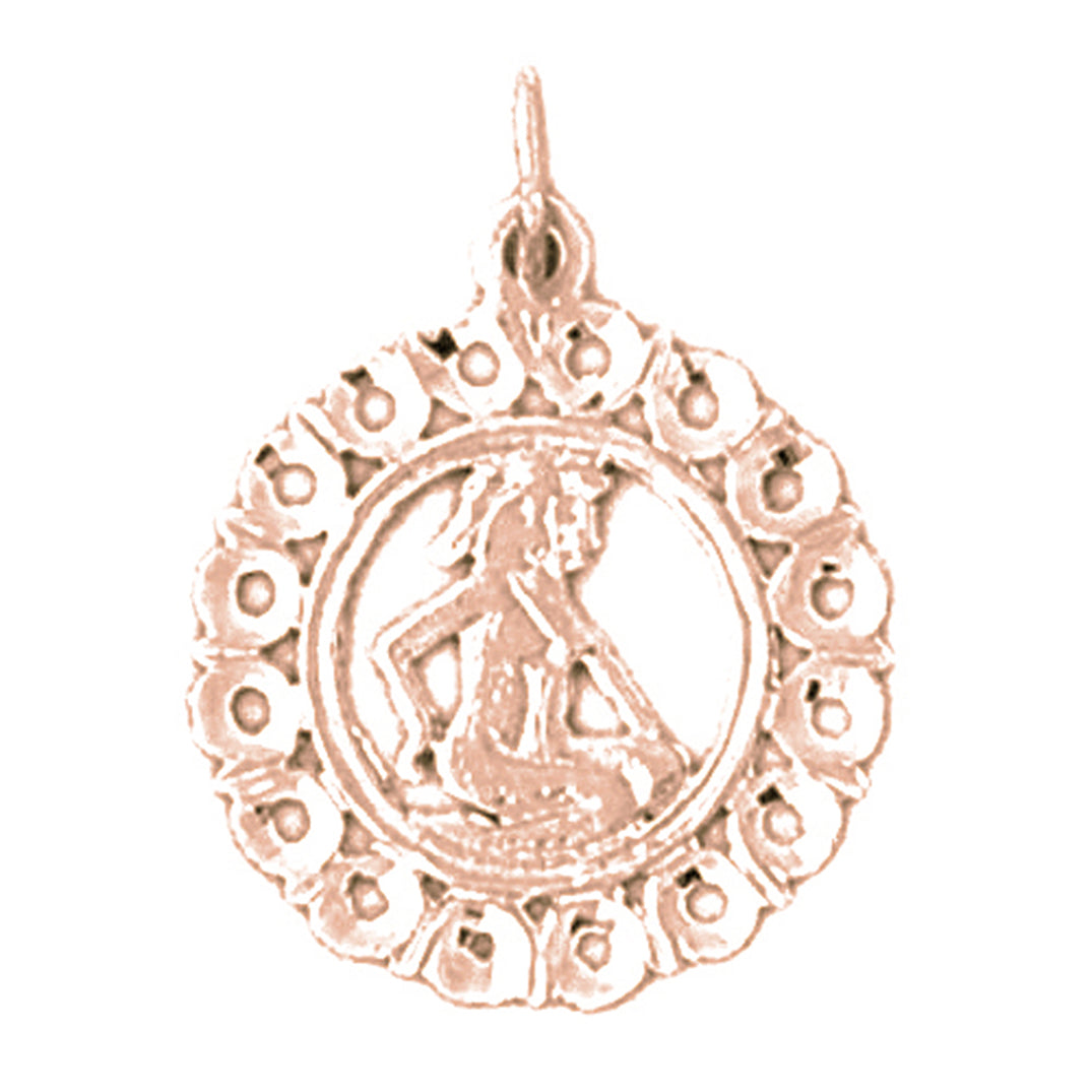 14K or 18K Gold Zodiac - Gemini Pendant
