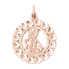 14K or 18K Gold Zodiac - Gemini Pendant