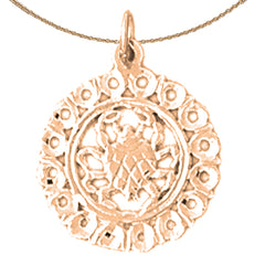 14K oder 18K Gold Sternzeichen - Krebs Anhänger