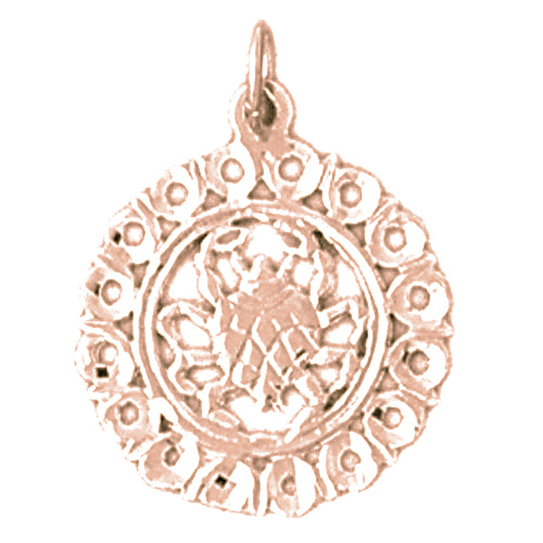 14K or 18K Gold Zodiac - Cancer Pendant