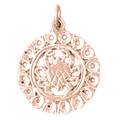 14K or 18K Gold Zodiac - Cancer Pendant