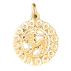 14K or 18K Gold Zodiac - Leo Pendant