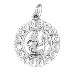 14K or 18K Gold Zodiac - Virgo Pendant