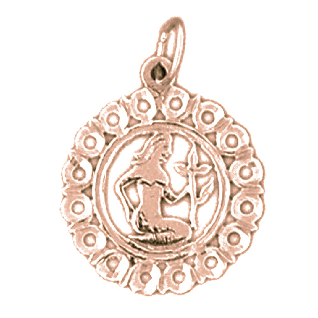 14K or 18K Gold Zodiac - Virgo Pendant