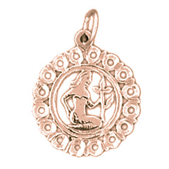 14K or 18K Gold Zodiac - Virgo Pendant