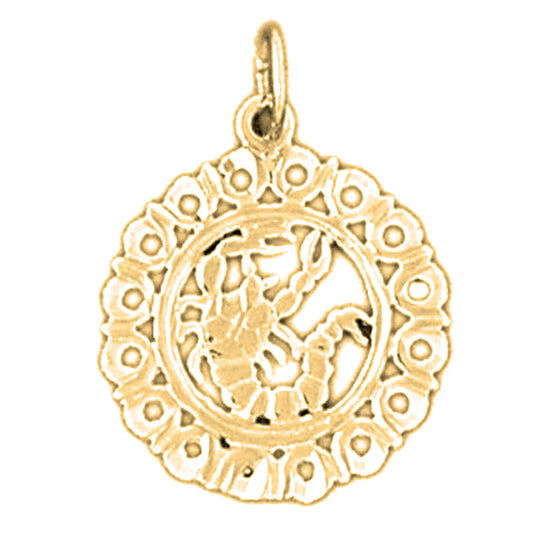 14K or 18K Gold Zodiac - Scorpio Pendant
