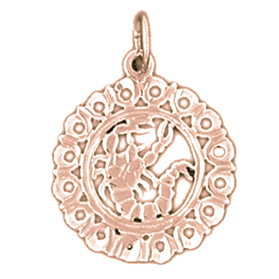14K or 18K Gold Zodiac - Scorpio Pendant