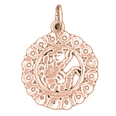 14K or 18K Gold Zodiac - Scorpio Pendant