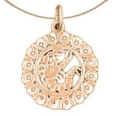 14K or 18K Gold Zodiac - Scorpio Pendant