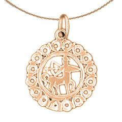 14K or 18K Gold Zodiac - Sagittarius Pendant