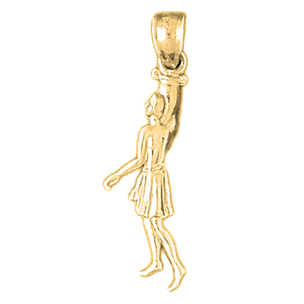 14K or 18K Gold Zodiac - Aquarius Pendant