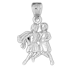 14K or 18K Gold Zodiac - Gemini Pendant