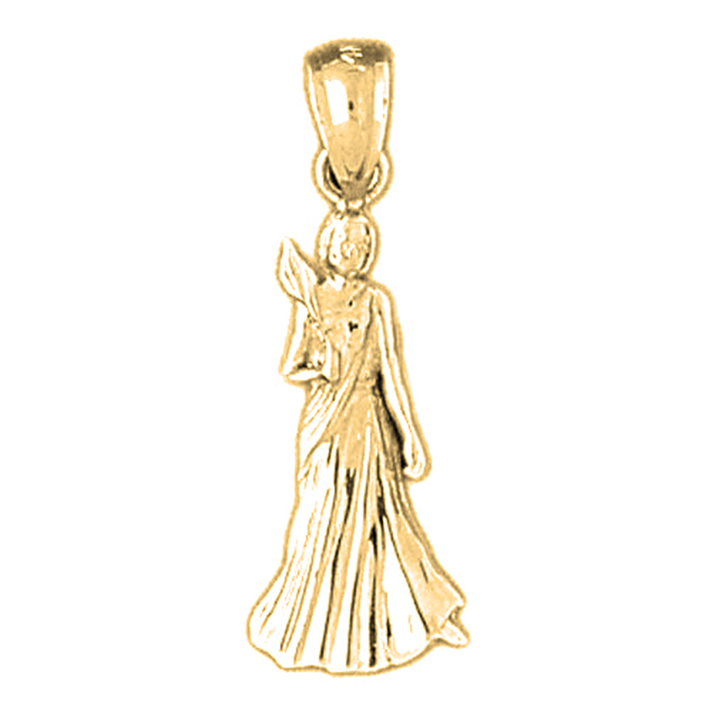 14K or 18K Gold Zodiac - Virgo Pendant