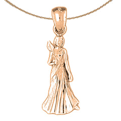 14K oder 18K Gold Sternzeichen - Jungfrau Anhänger