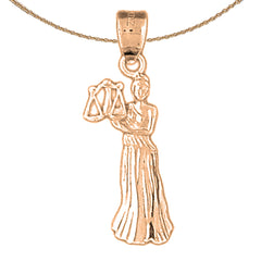 14K oder 18K Gold Sternzeichen - Waage Anhänger