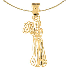 14K oder 18K Gold Sternzeichen - Waage Anhänger