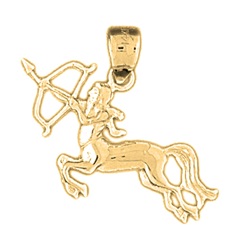 14K or 18K Gold Zodiac - Sagittarius Pendant