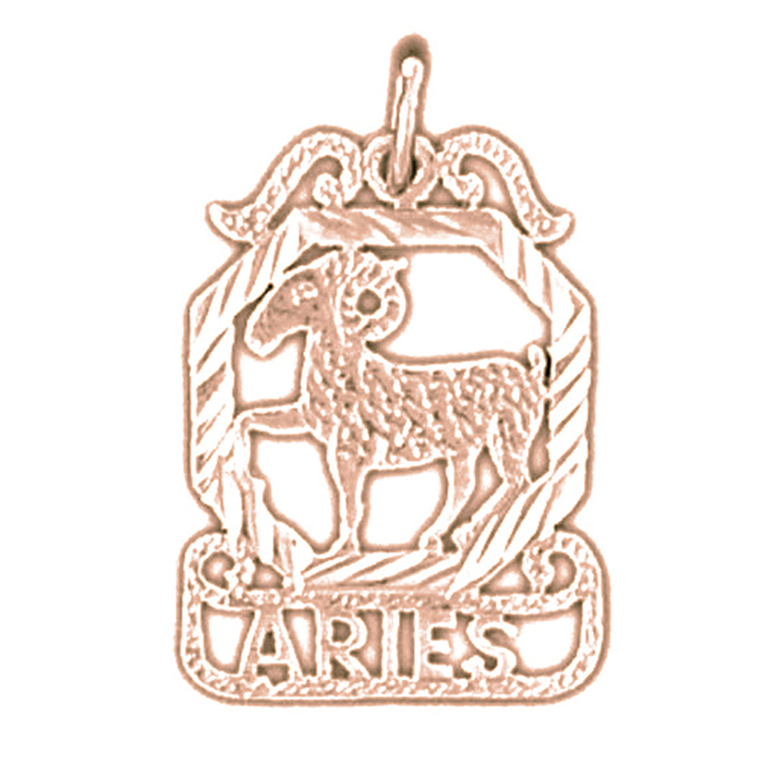 14K or 18K Gold Zodiac - Aries Pendant