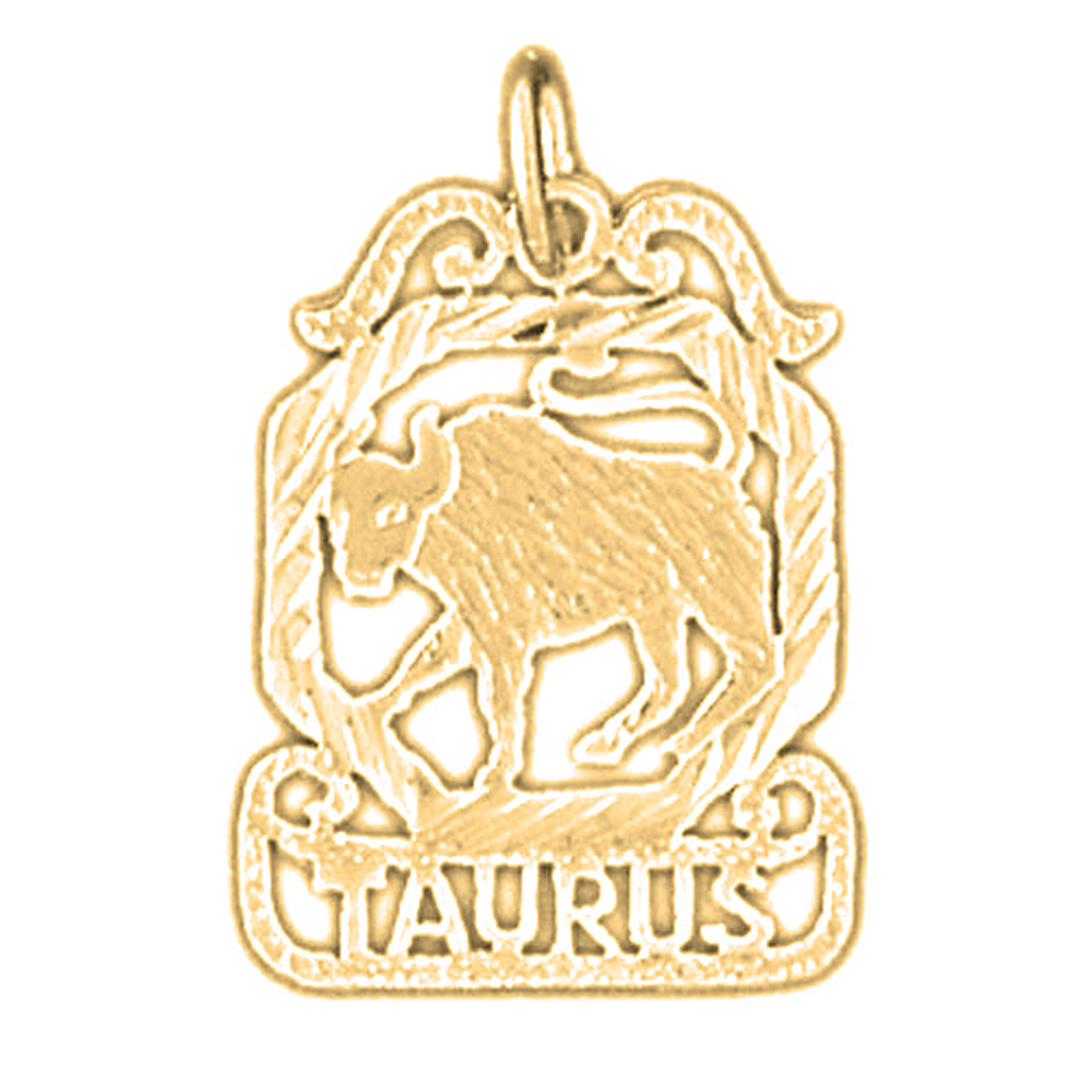 14K or 18K Gold Zodiac - Taurus Pendant