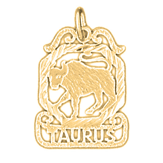 14K or 18K Gold Zodiac - Taurus Pendant