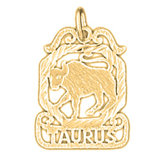 14K or 18K Gold Zodiac - Taurus Pendant