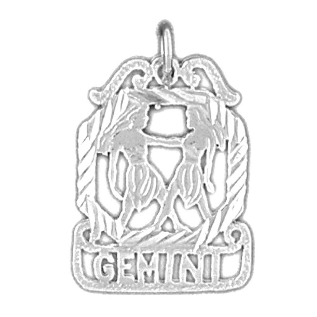 14K or 18K Gold Zodiac - Gemini Pendant