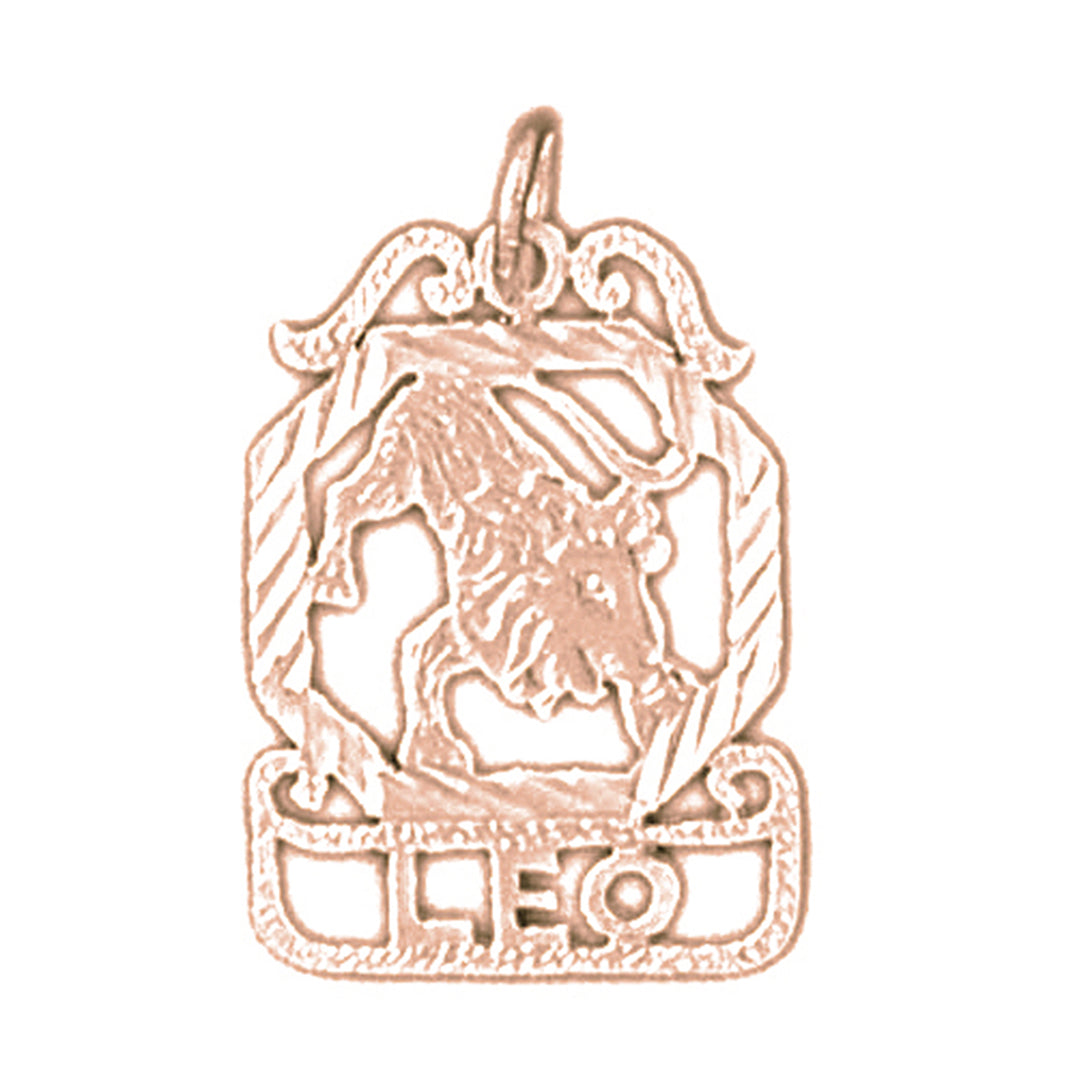 14K or 18K Gold Zodiac - Leo Pendant