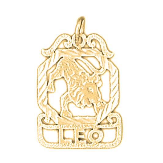 14K or 18K Gold Zodiac - Leo Pendant