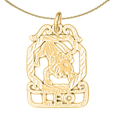 14K oder 18K Gold Sternzeichen - Löwe Anhänger