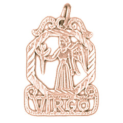 14K or 18K Gold Zodiac - Virgo Pendant