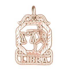 14K or 18K Gold Zodiac - Libra Pendant