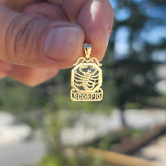 14K or 18K Gold Zodiac - Scorpio Pendant