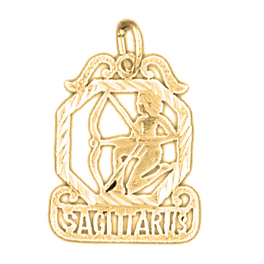 14K or 18K Gold Zodiac - Sagittarius Pendant