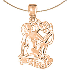 14K or 18K Gold Zodiac - Aquarius Pendant
