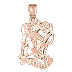 14K or 18K Gold Zodiac - Aquarius Pendant