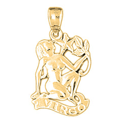 14K or 18K Gold Zodiac - Aquarius Pendant