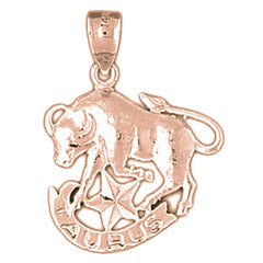 14K or 18K Gold Zodiac - Taurus Pendant