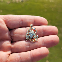 14K oder 18K Gold Sternzeichen - Zwillinge Anhänger