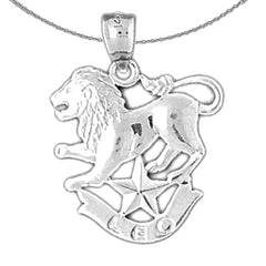 14K oder 18K Gold Sternzeichen - Löwe Anhänger