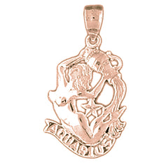 14K or 18K Gold Zodiac - Virgo Pendant