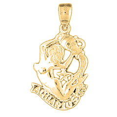 14K or 18K Gold Zodiac - Virgo Pendant
